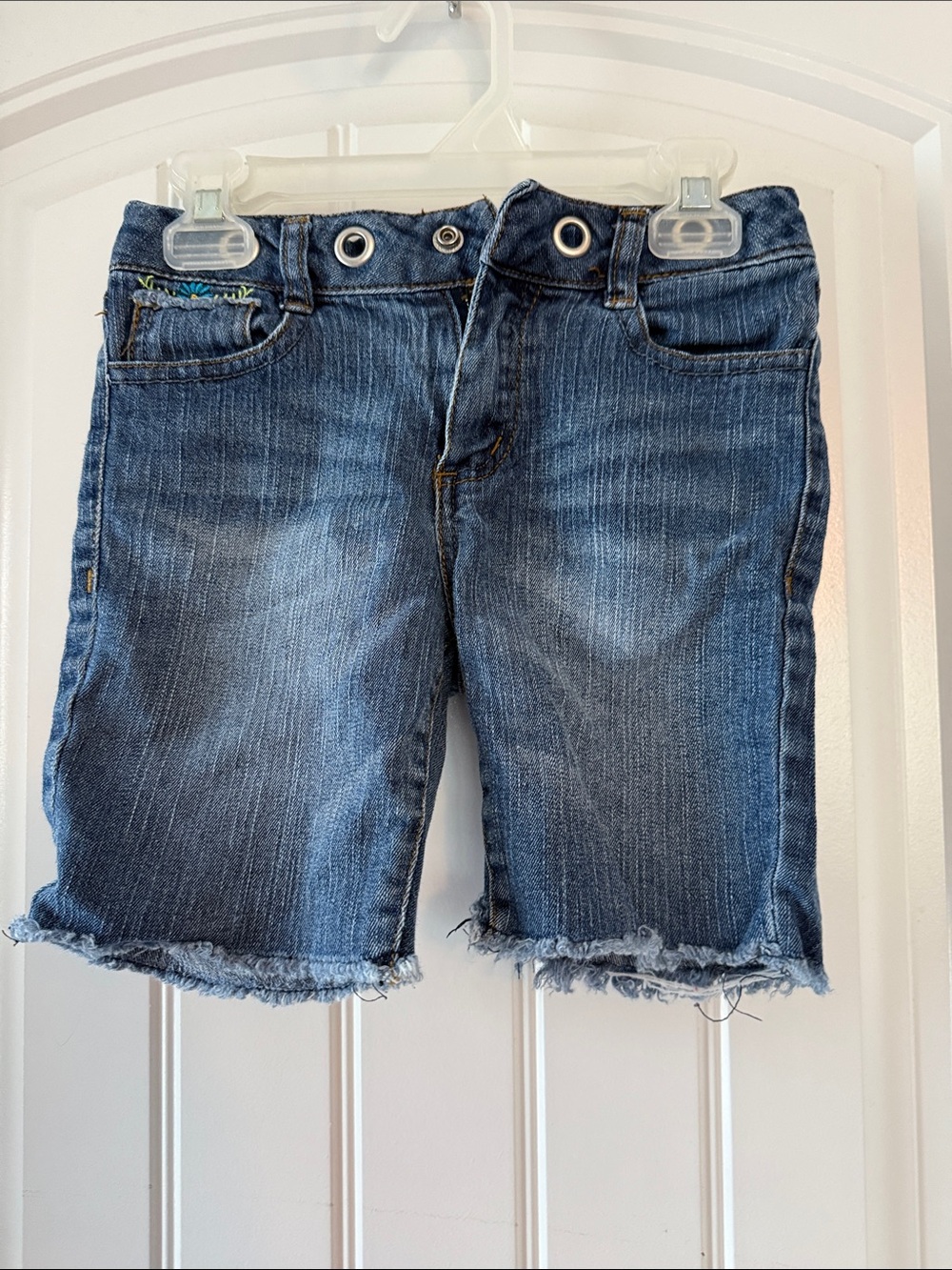 Gently worn Route 66 girls Denim Shorts - Distressed Blue